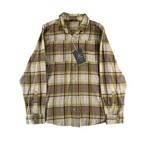 Alpine Design Flannel Shirt Mens Medium Plaid Button Up Outdoor Casual Apparel